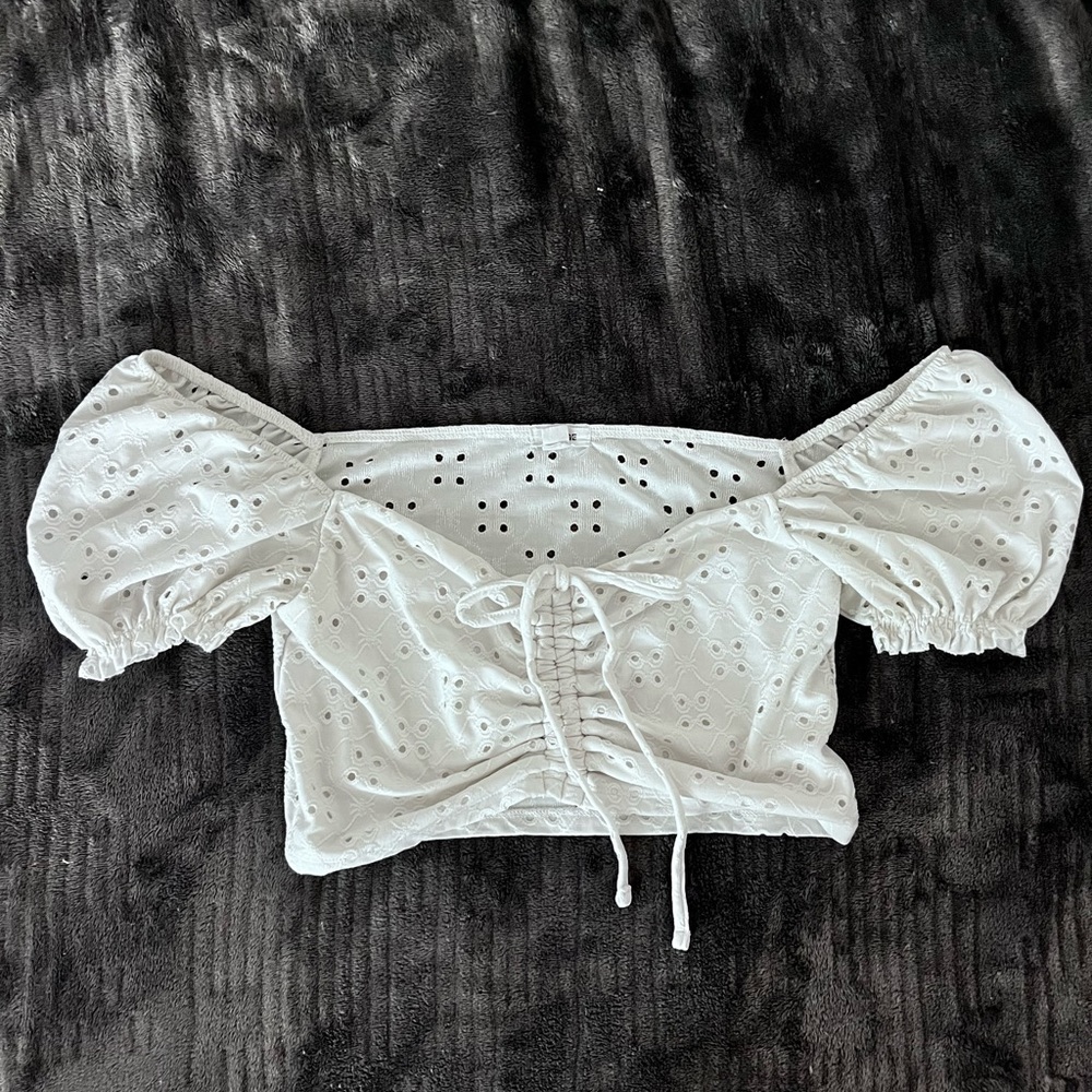 Off the shoulder crop top